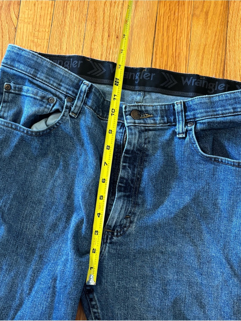 Wrangler Comfort Flex Waistband Regular Fit Jeans 34x32 Medium Wash - Picture 9 of 10